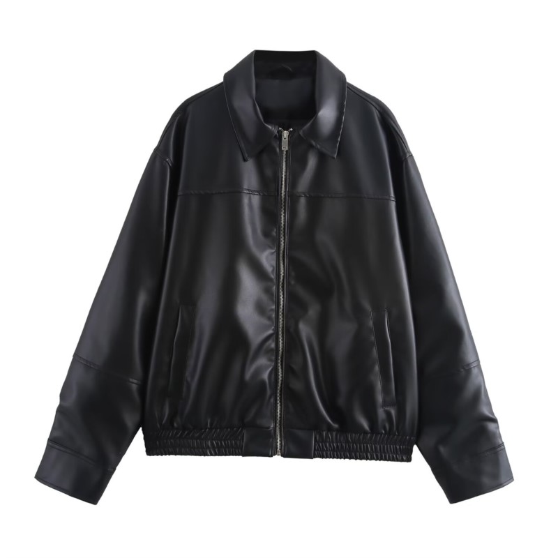 Vintage PU Leather Bomber Jack - Women'S Fashion Bomber Jacket incelemesi ve fiyatı