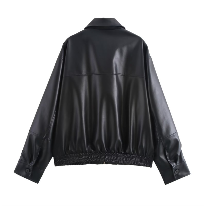 Vintage PU Leather Bomber Jack - Women'S Fashion Bomber Jacket incelemesi ve fiyatı