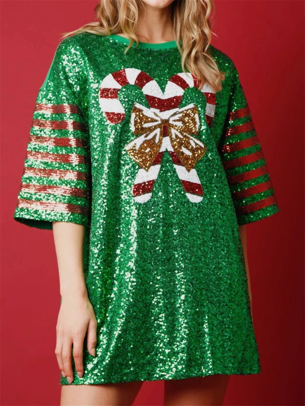 Women Sequined  Long T-Shirts  - Women'S Fashion Rugby Top incelemesi ve fiyatı