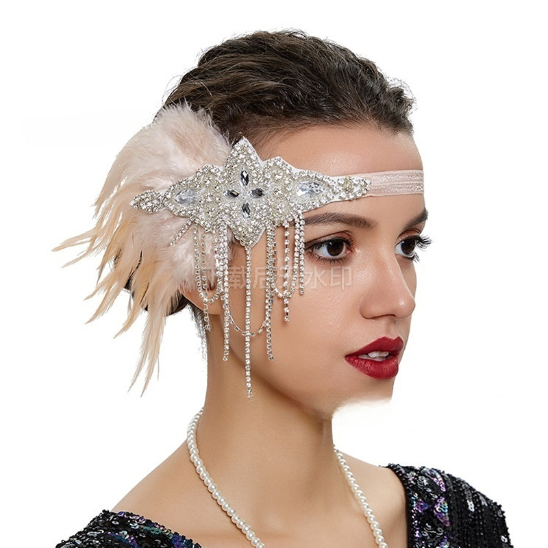 Vintage 1920s Flapper Headband - Women'S Fashion Roaring 20S incelemesi ve fiyatı