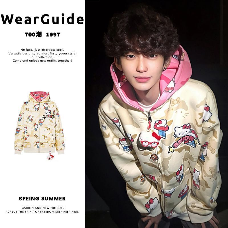 Ins New Hello Kitty Bapes Camo - Women Fashion Jackets incelemesi ve fiyatı
