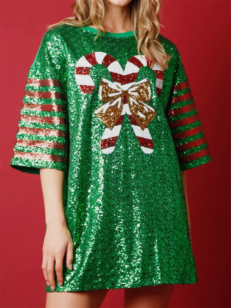 Women Sequined  Long T-Shirts  - Women'S Fashion Rugby Top incelemesi ve fiyatı