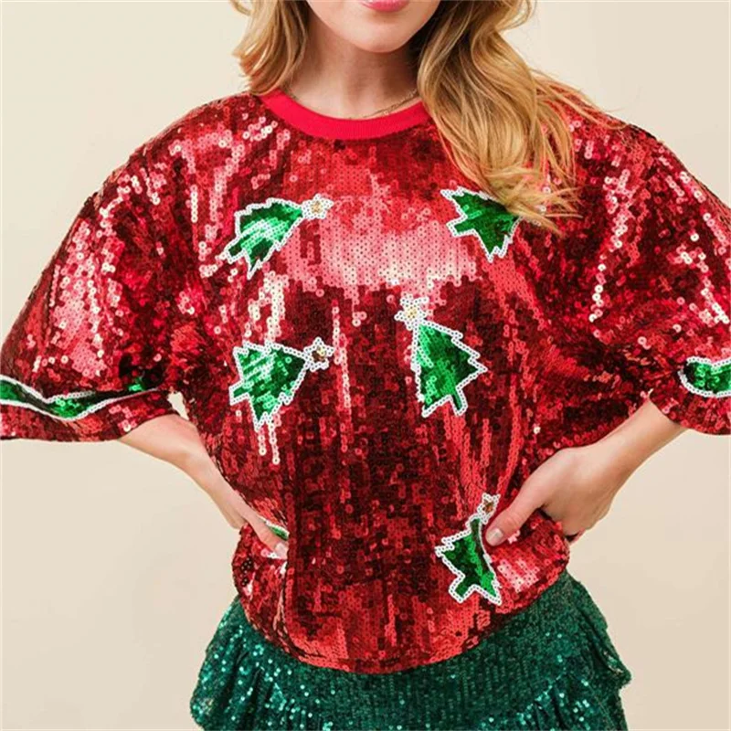 Womens Summer Fashion Sequins  - Women'S Fashion Rugby Top incelemesi ve fiyatı