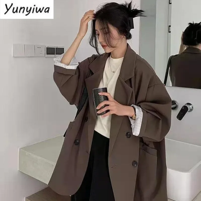Vintage Brown Blazer Women Ele - Blazer Women Oversized incelemesi ve fiyatı