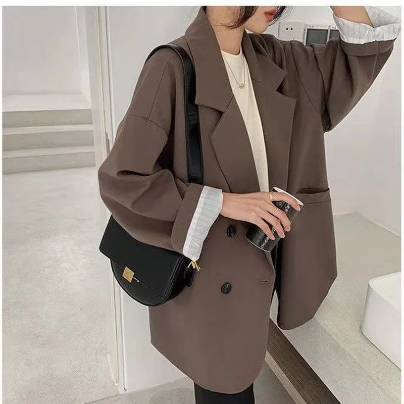Vintage Brown Blazer Women Ele - Blazer Women Oversized incelemesi ve fiyatı
