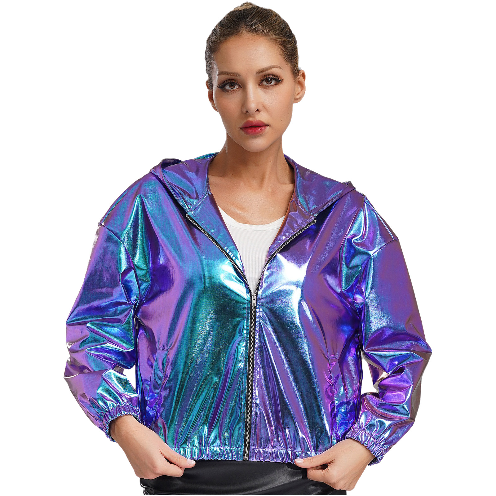 Women Holographic Bomber Jacke - Women'S Fashion Bomber Jacket incelemesi ve fiyatı