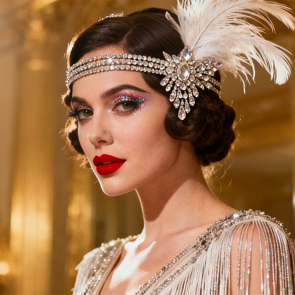 1920s Great Gatsby Feather Hea - Women'S Fashion Roaring 20S incelemesi ve fiyatı