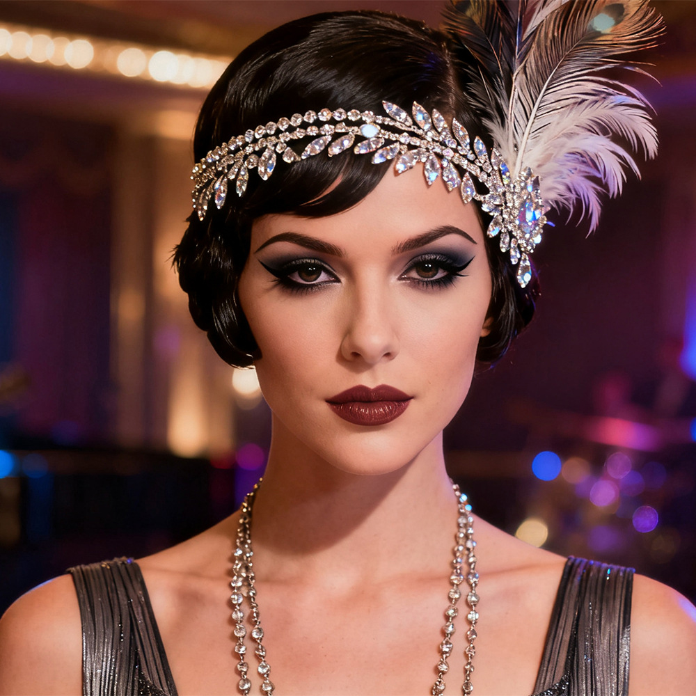 1920s Great Gatsby Feather Hea - Women'S Fashion Roaring 20S incelemesi ve fiyatı