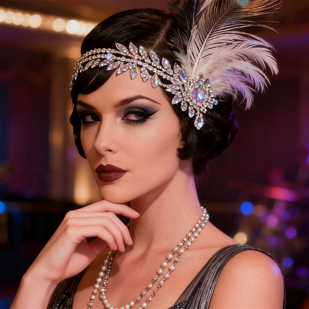 1920s Great Gatsby Feather Hea - Women'S Fashion Roaring 20S incelemesi ve fiyatı