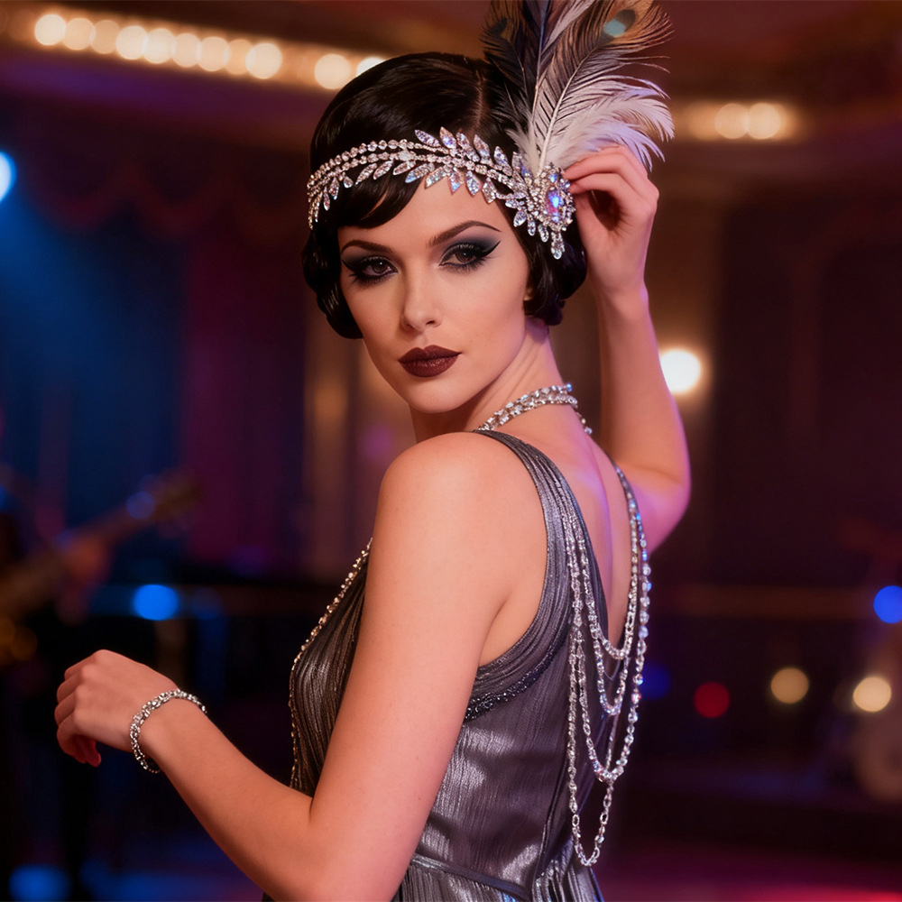 1920s Great Gatsby Feather Hea - Women'S Fashion Roaring 20S incelemesi ve fiyatı